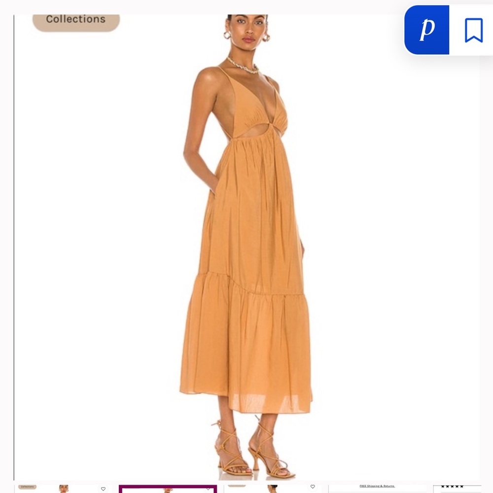 Jonathan Simkhai Calliope Dress in Cashew